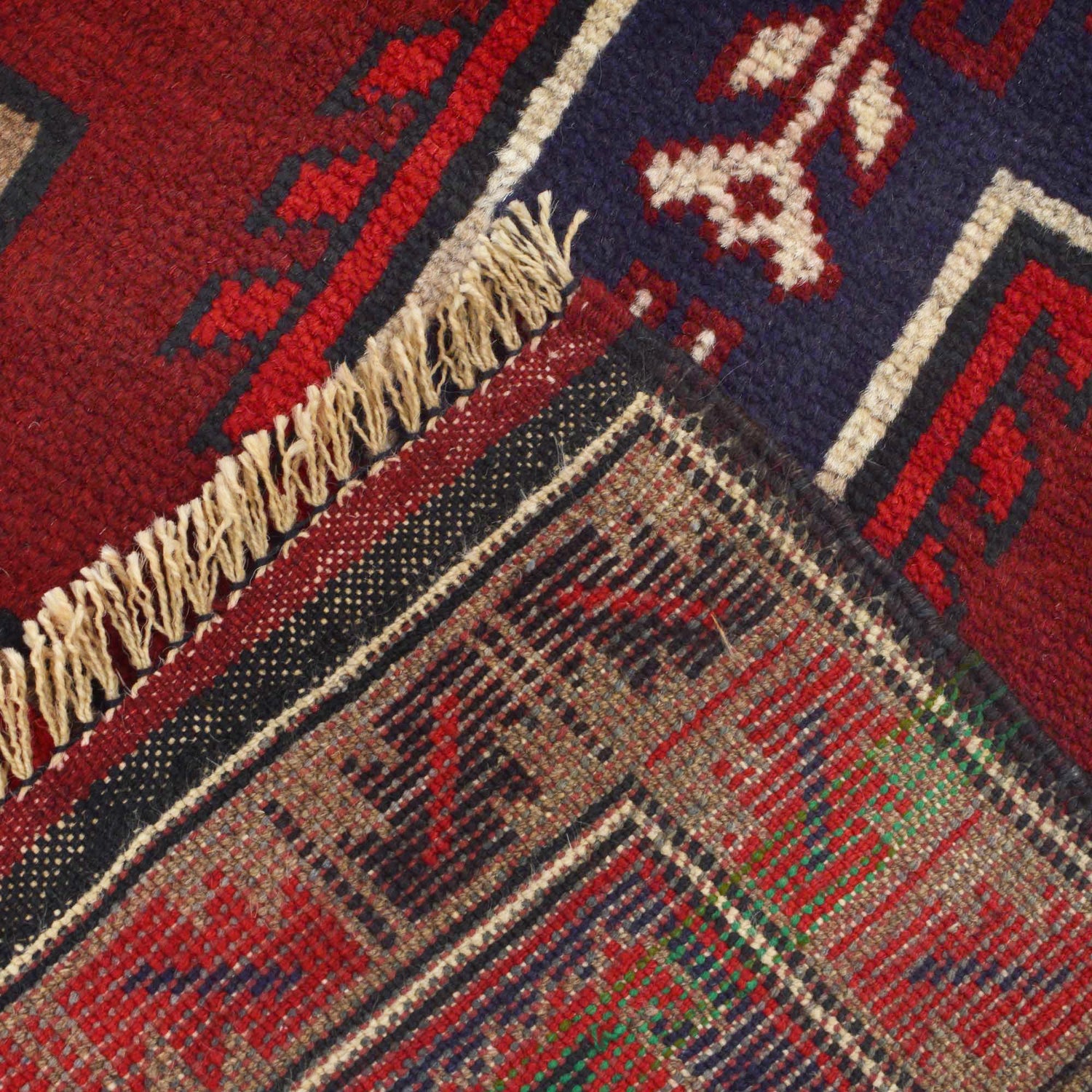 Baluchi Rug Handmade Multi Geometric 3x5 ft