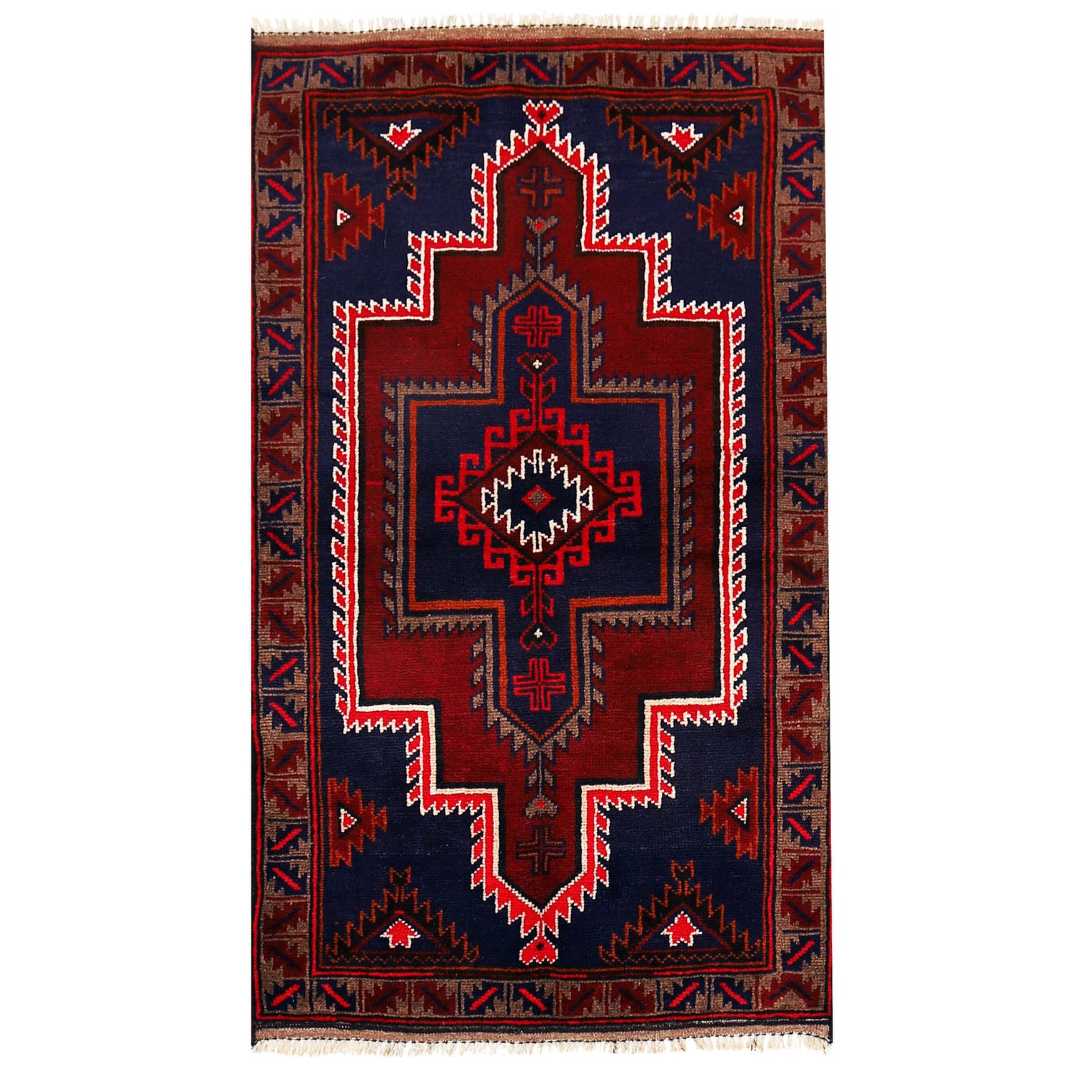 Baluchi Rug Handmade Multi Floral 3x5 ft