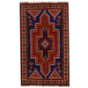 Baluchi Rug Handmade Navy Blue Geometric 3x5 ft