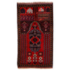 Baluchi Rug Handmade Red Prayer Design 3x5 ft