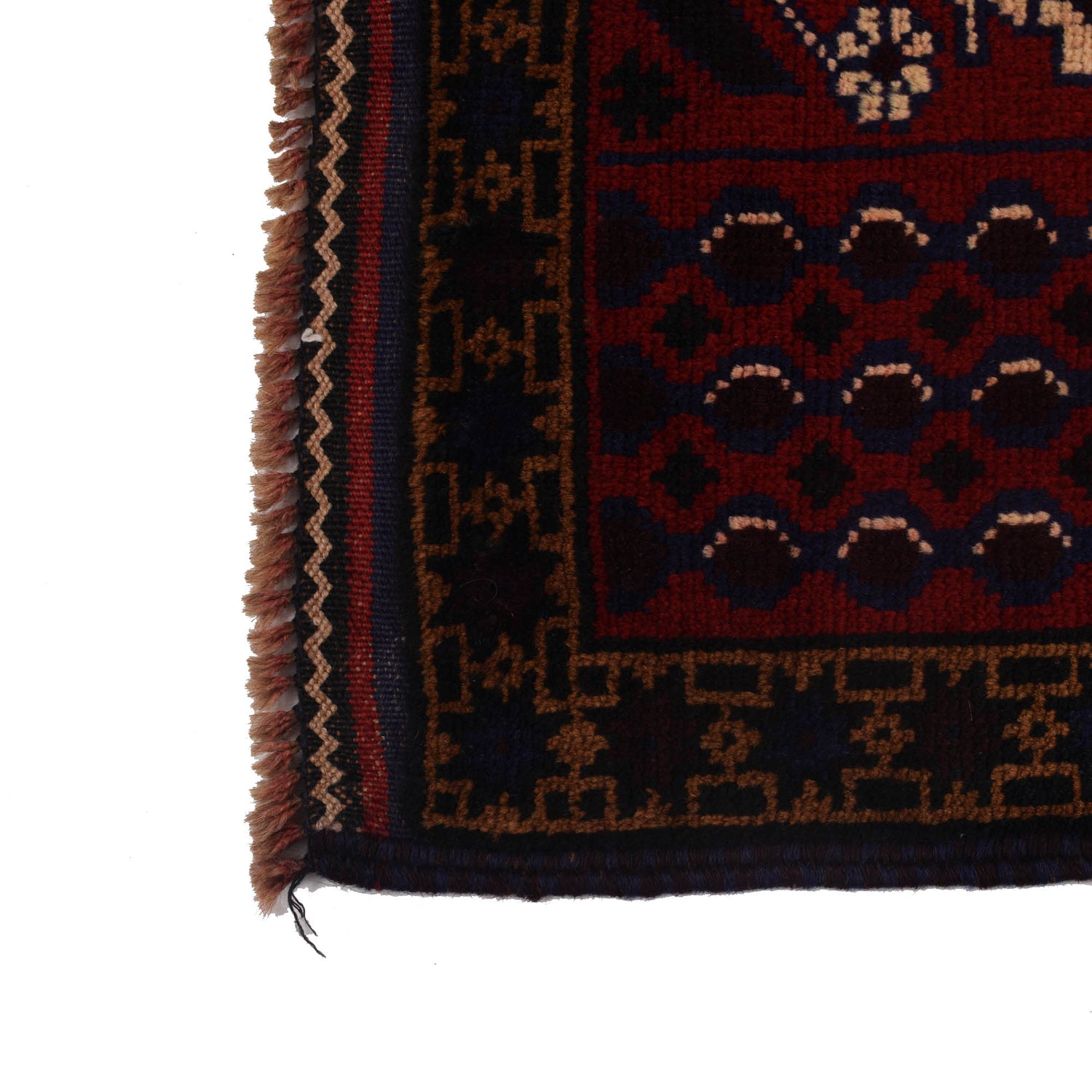 Baluchi Rug Handmade Red Prayer Design 3x5 ft