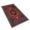 Baluchi Rug Handmade Navy Blue Geometric 3x5 ft