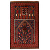Baluchi Rug Handmade Blue Prayer Design 3x5 ft