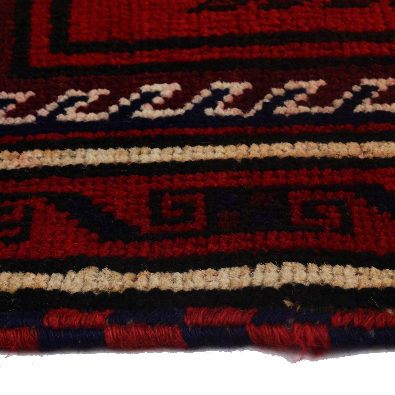 Baluchi Rug Handmade Dark Blue Geometric 3x5 ft