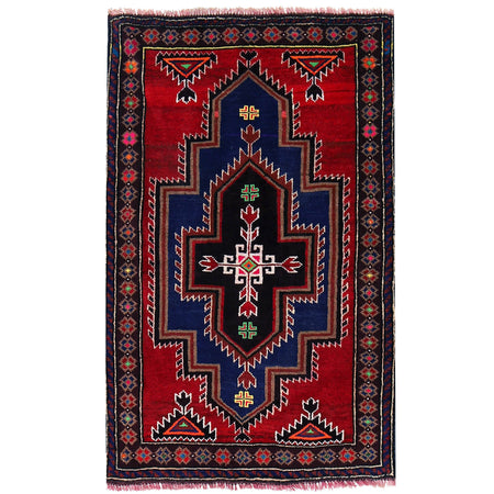 Baluchi Rug Handmade Multi Floral 2x4 ft