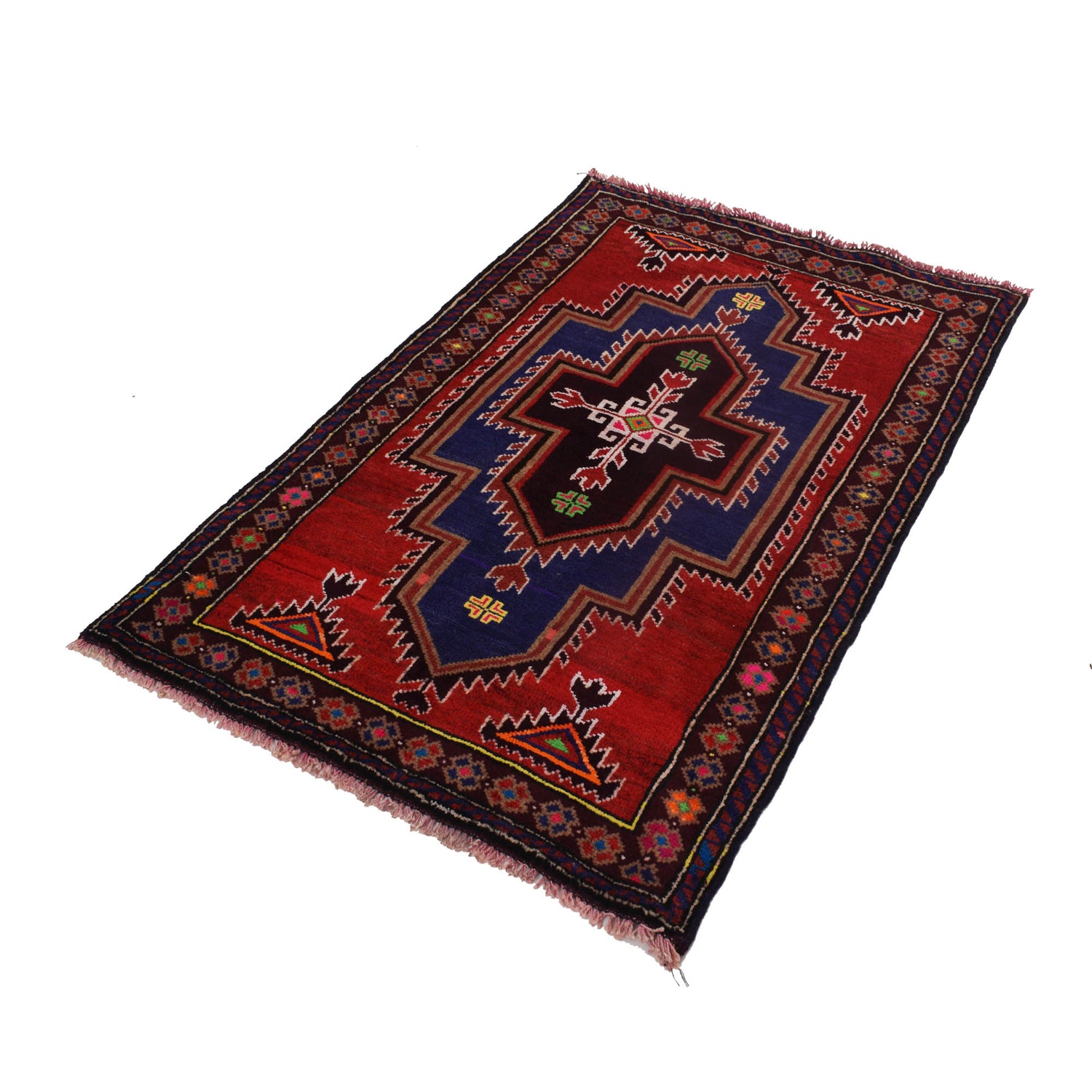 Baluchi Rug Handmade Multi Floral 2x4 ft