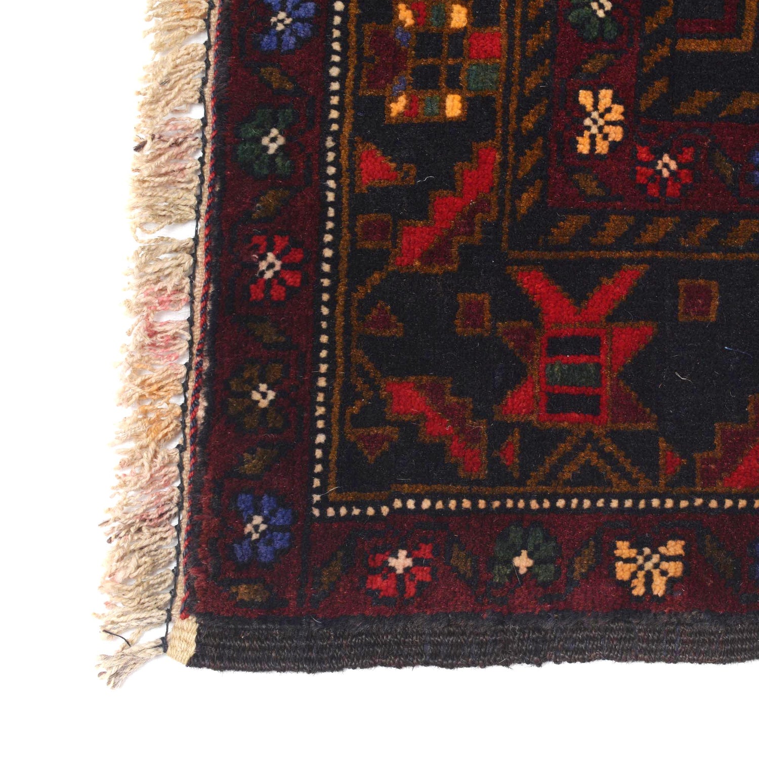 Baluchi Rug Handmade Multi Geometric 4x6 ft