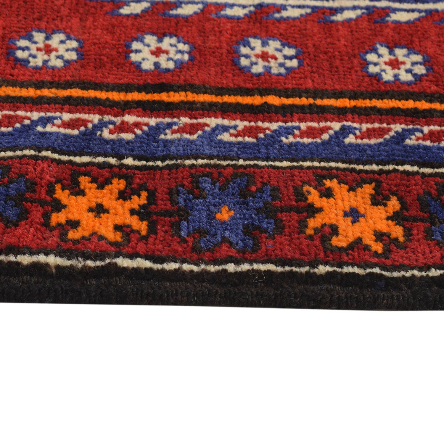 Baluchi Rug Handmade Navy Blue Geometric 3x5 ft