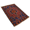 Baluchi Rug Handmade Navy Blue Geometric 3x5 ft