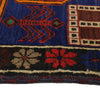 Baluchi Rug Handmade Navy Blue Floral 2x4 ft