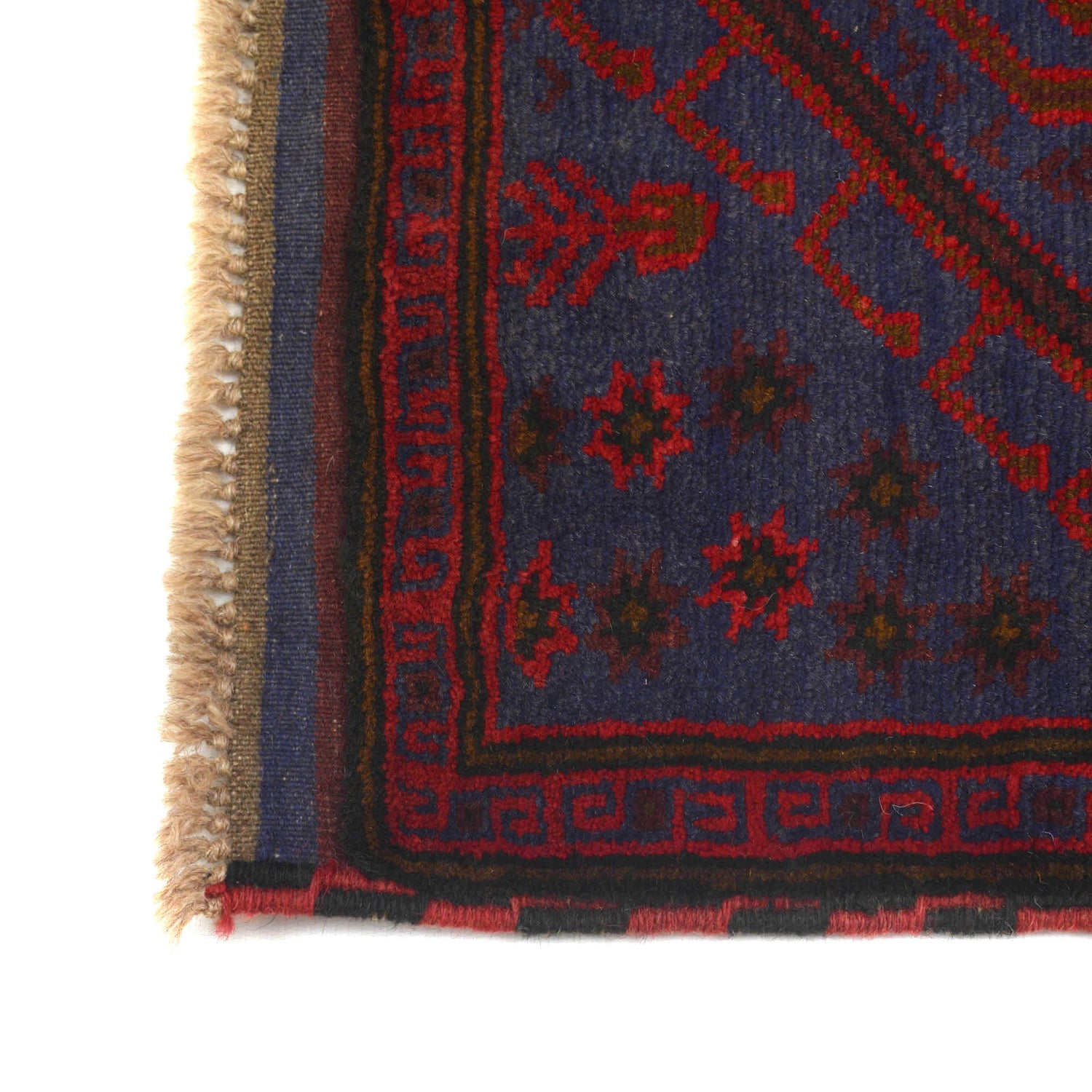 Baluchi Rug Handmade Navy Blue Floral 3x5 ft