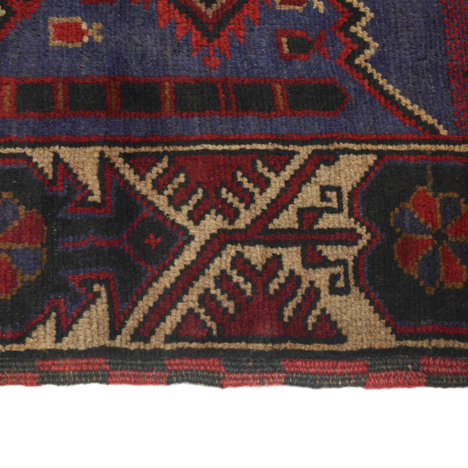 Baluchi Rug Handmade Blue Prayer Design 3x5 ft