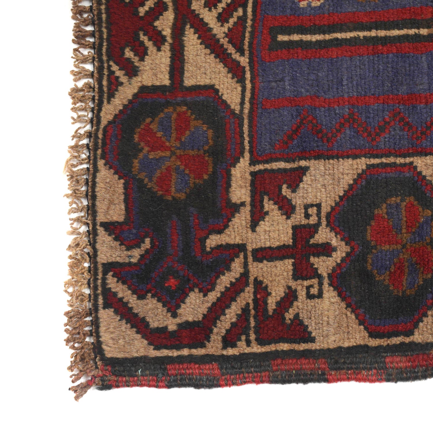 Baluchi Rug Handmade Blue Prayer Design 3x5 ft