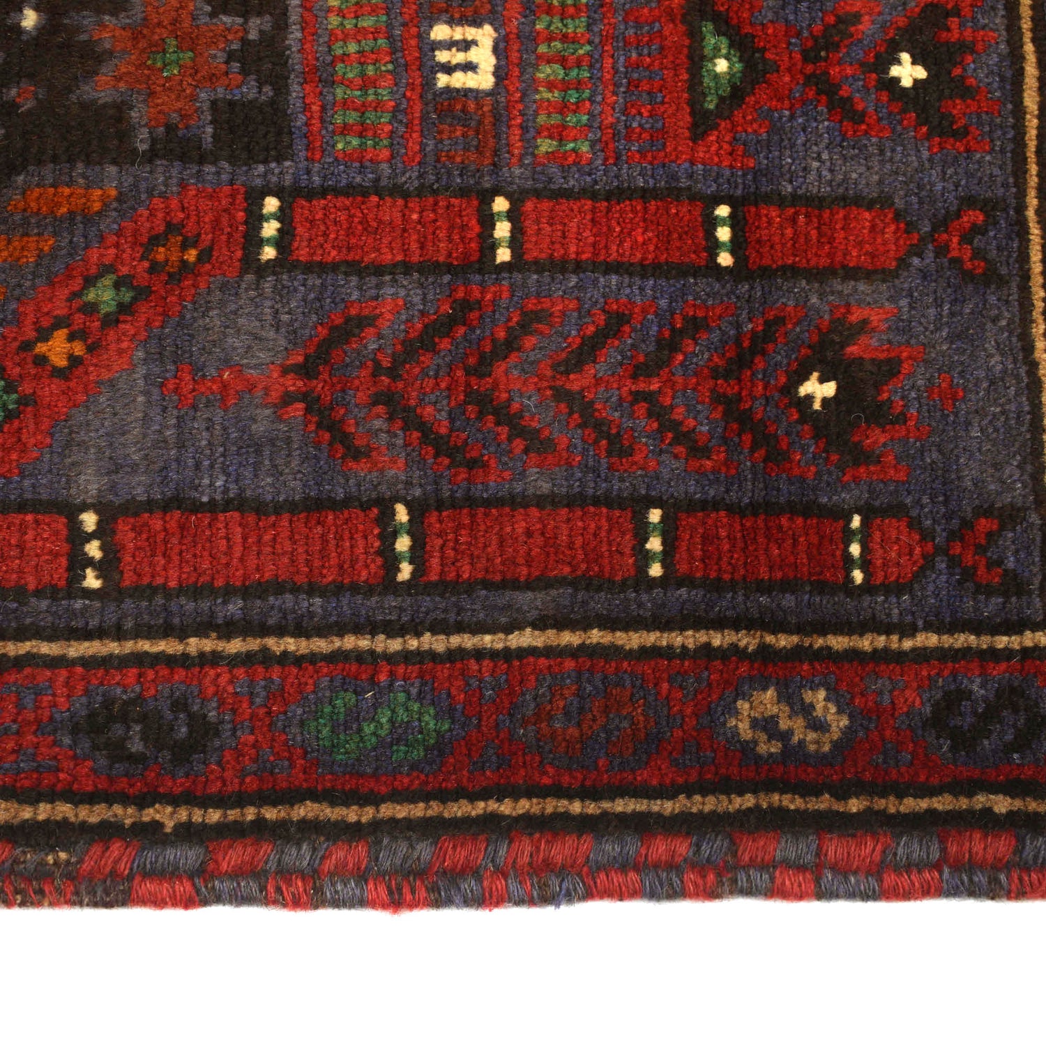 Baluchi Rug Handmade Blue Prayer Design 3x5 ft
