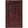 Baluchi Rug Handmade Blue Prayer Design 3x5 ft