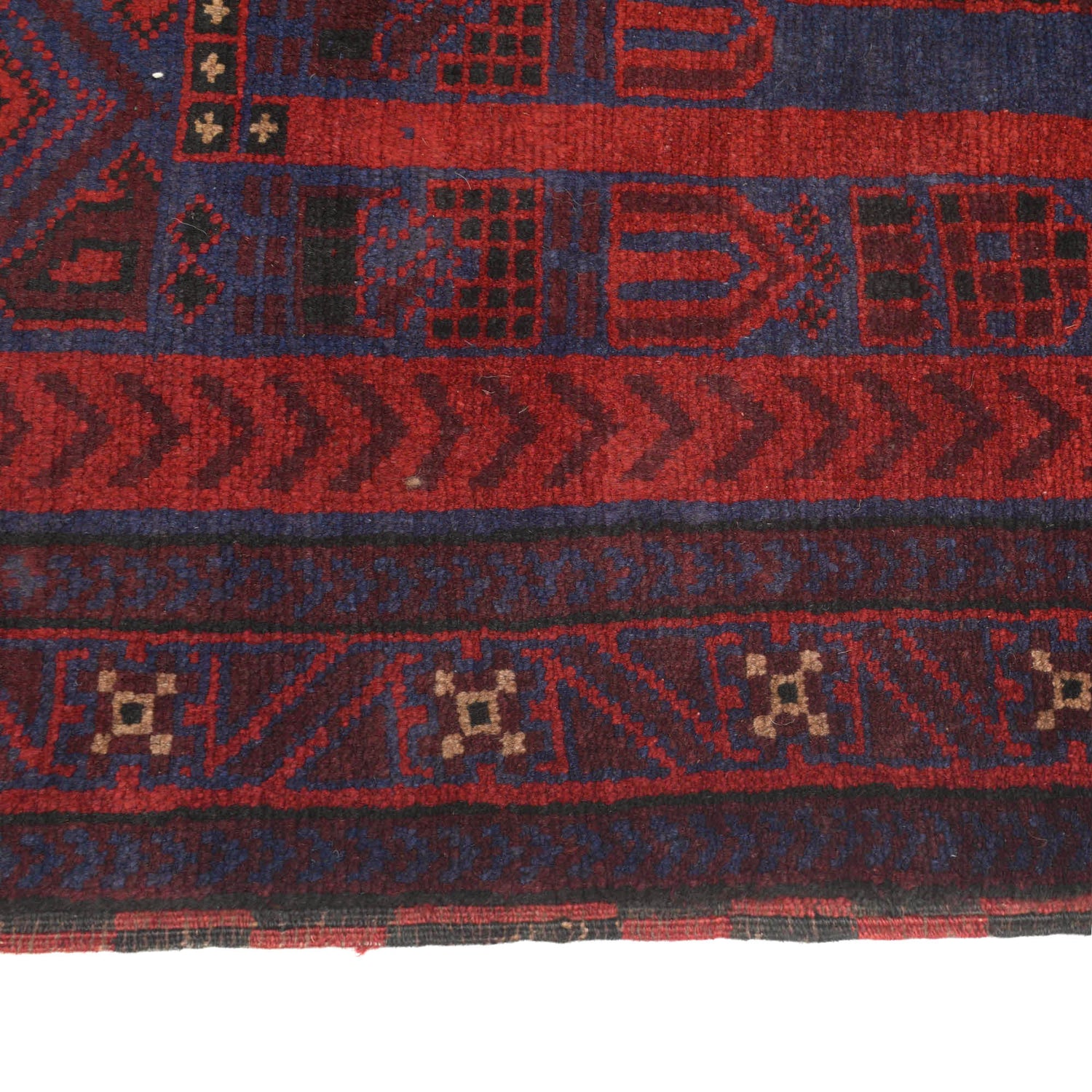 Baluchi Rug Handmade Blue Prayer Design 3x5 ft