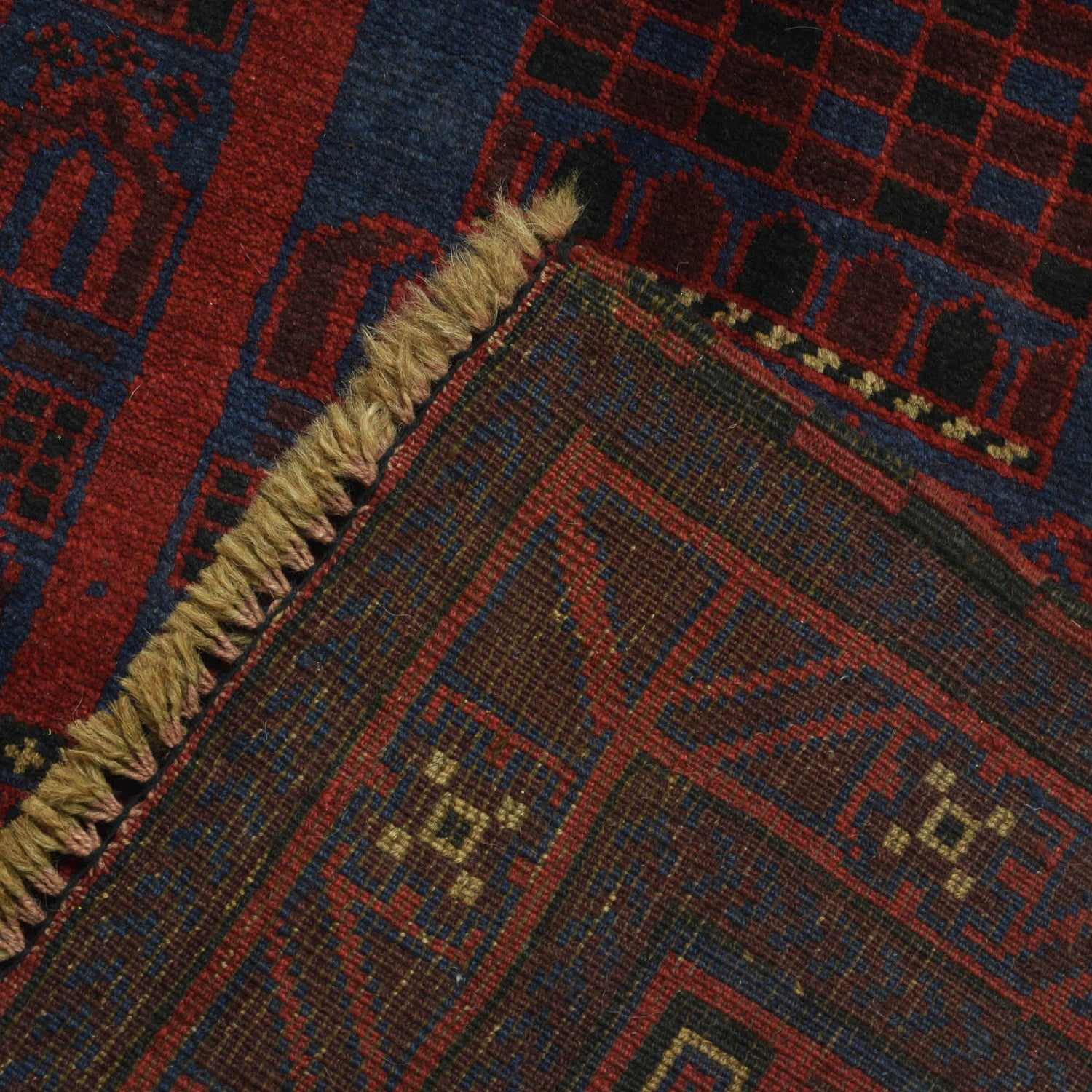 Baluchi Rug Handmade Blue Prayer Design 3x5 ft
