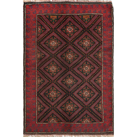 Baluchi Rug Handmade Multi Floral 2x4 ft