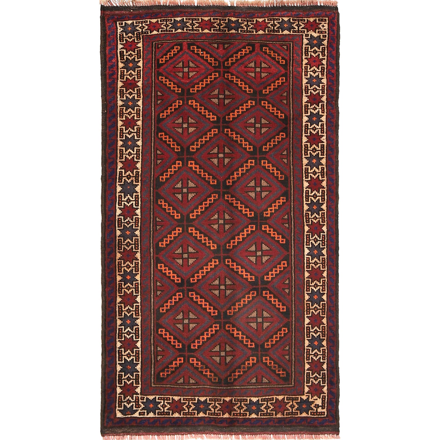 Baluchi Rug Handmade Multi Floral 3x5 ft