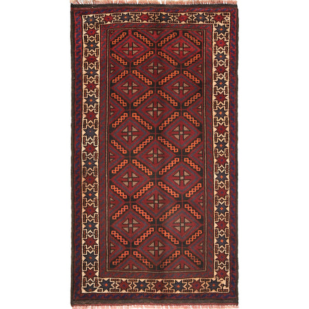 Baluchi Rug Handmade Multi Floral 3x5 ft