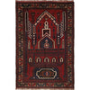 Baluchi Rug Handmade Red Prayer Design 2x4 ft