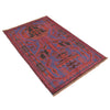 Baluchi Rug Handmade Navy Blue Floral 3x5 ft