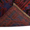 Baluchi Rug Handmade Navy Blue Floral 3x5 ft