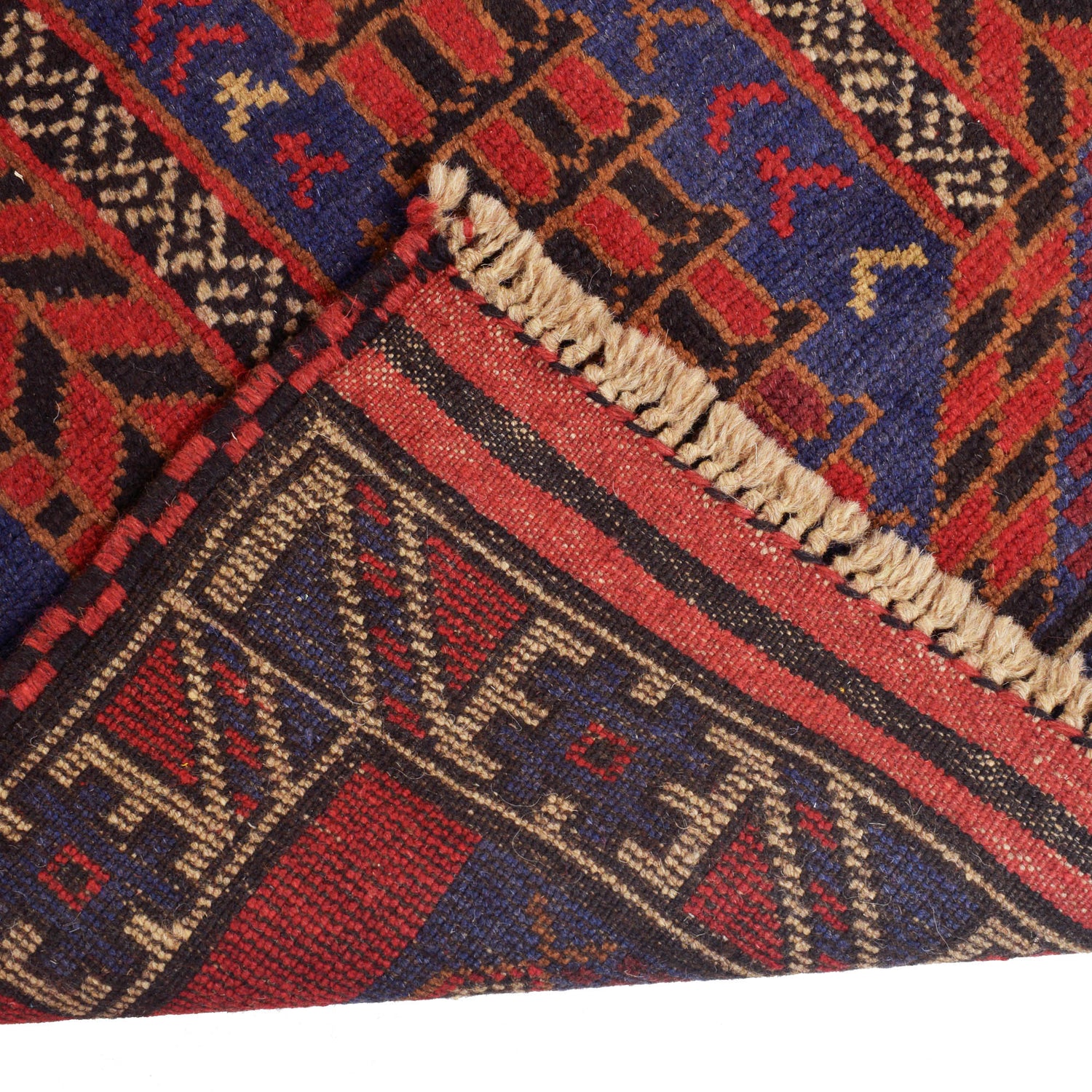 Baluchi Rug Handmade Multi Prayer Design 3x5 ft