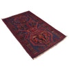 Baluchi Rug Handmade Dark Blue Geometric 3x5 ft