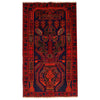 Baluchi Rug Handmade Navy Blue Floral 3x5 ft