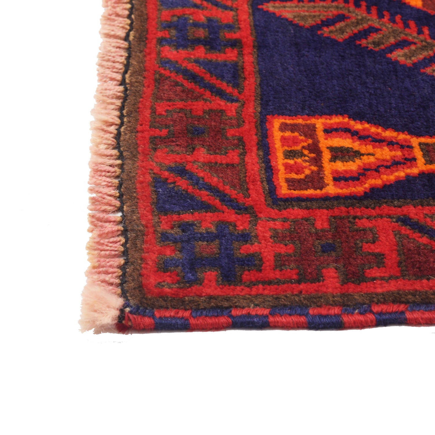 Baluchi Rug Handmade Navy Blue Floral 3x5 ft