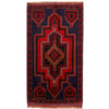Baluchi Rug Handmade Dark Blue Geometric 3x5 ft