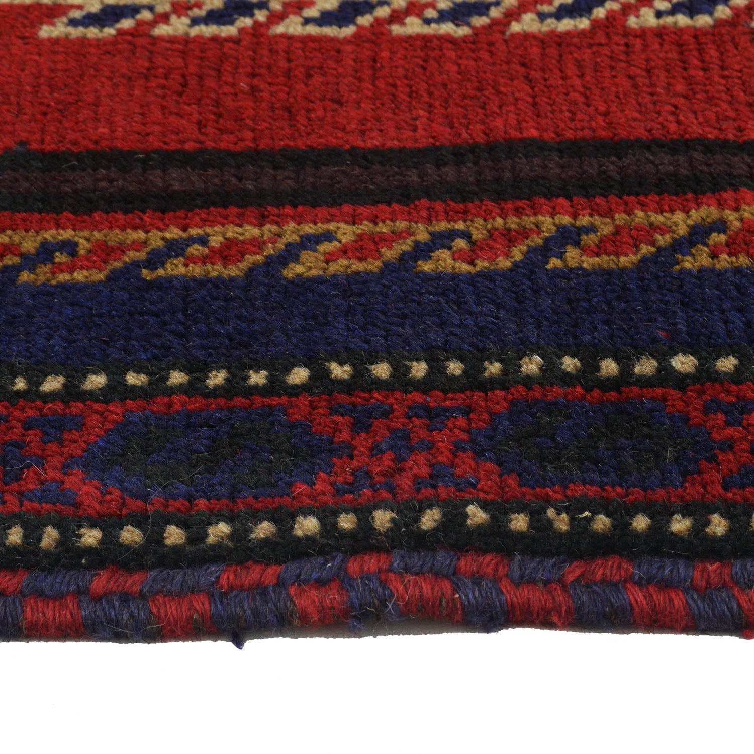 Baluchi Rug Handmade Dark Blue Geometric 3x5 ft