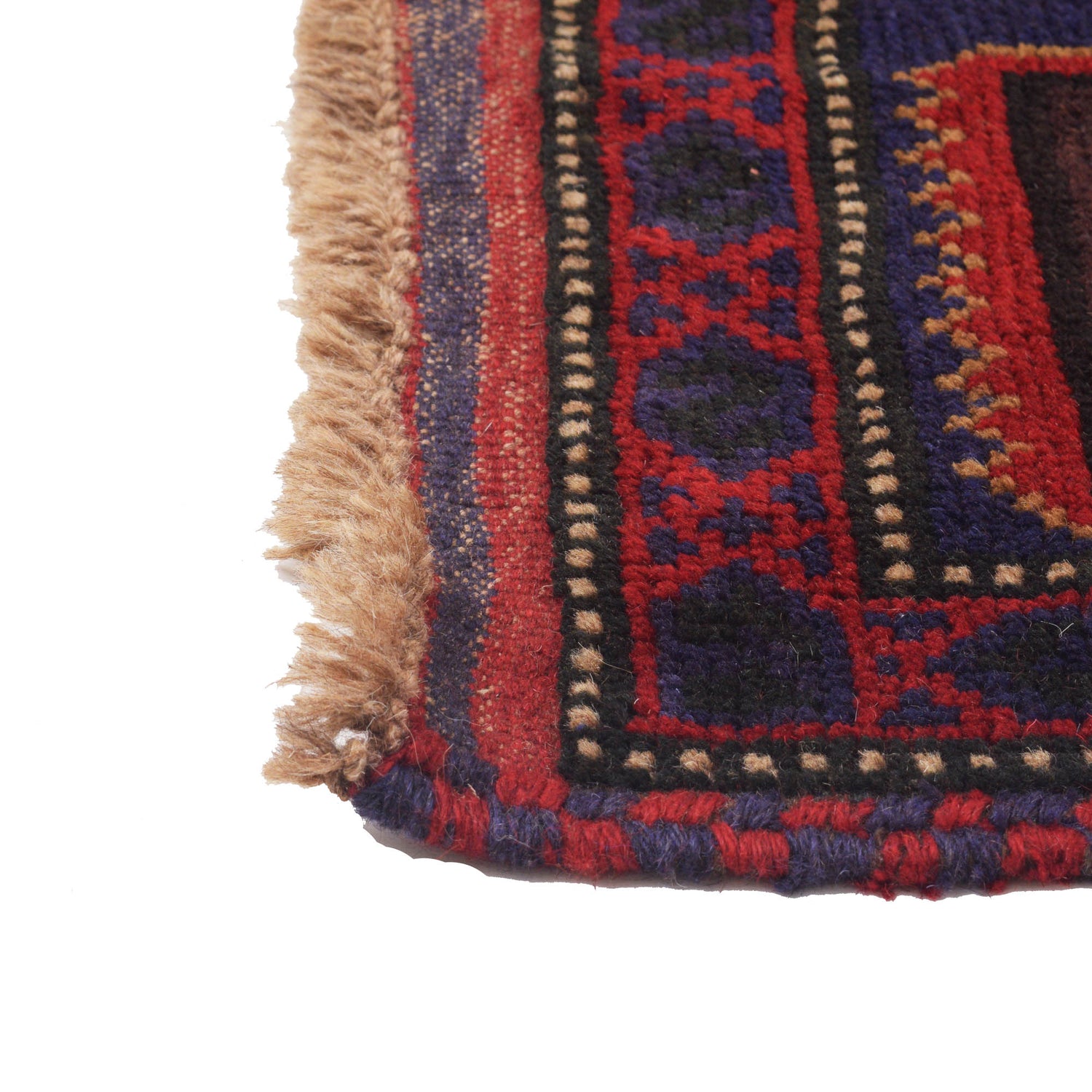 Baluchi Rug Handmade Dark Blue Geometric 3x5 ft