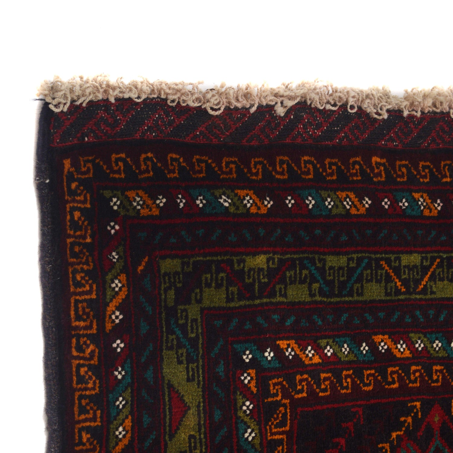 Baluchi Rug Handmade Multi Geometric 4x6 ft
