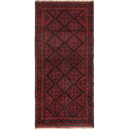 Baluchi Runner Rug Handmade Red 6' Runner