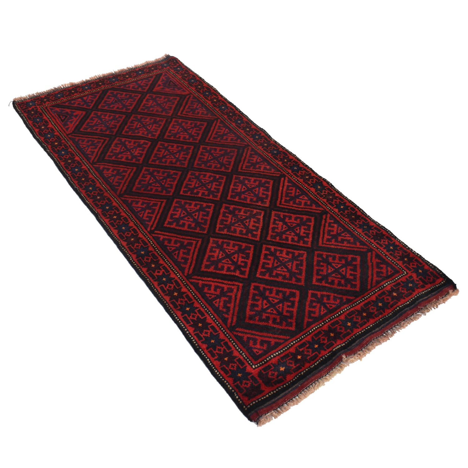 Baluchi Runner Rug Handmade Red 6' Runner