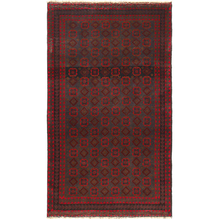 Baluchi Rug Handmade Multi Geometric 4x6 ft