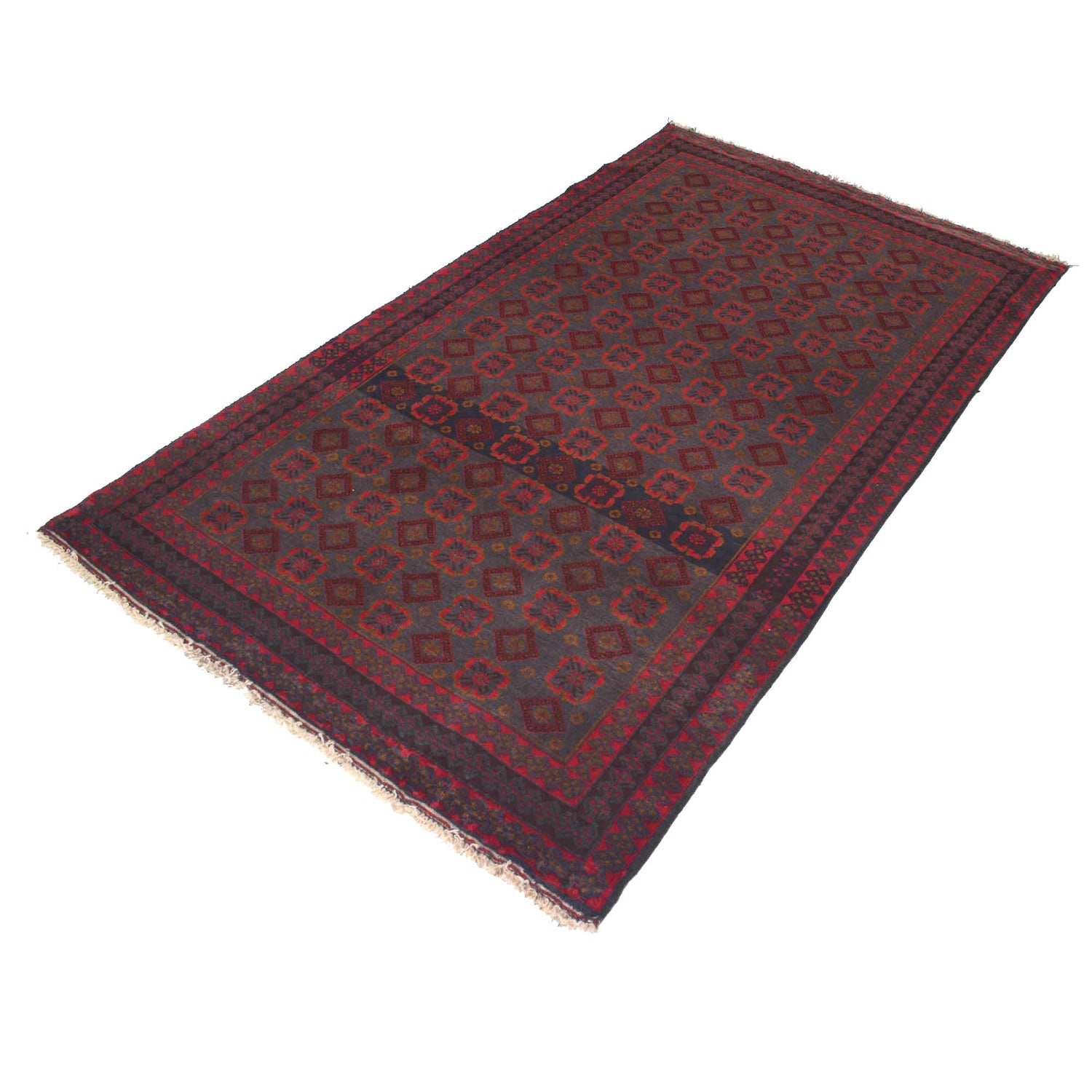 Baluchi Rug Handmade Multi Geometric 4x6 ft