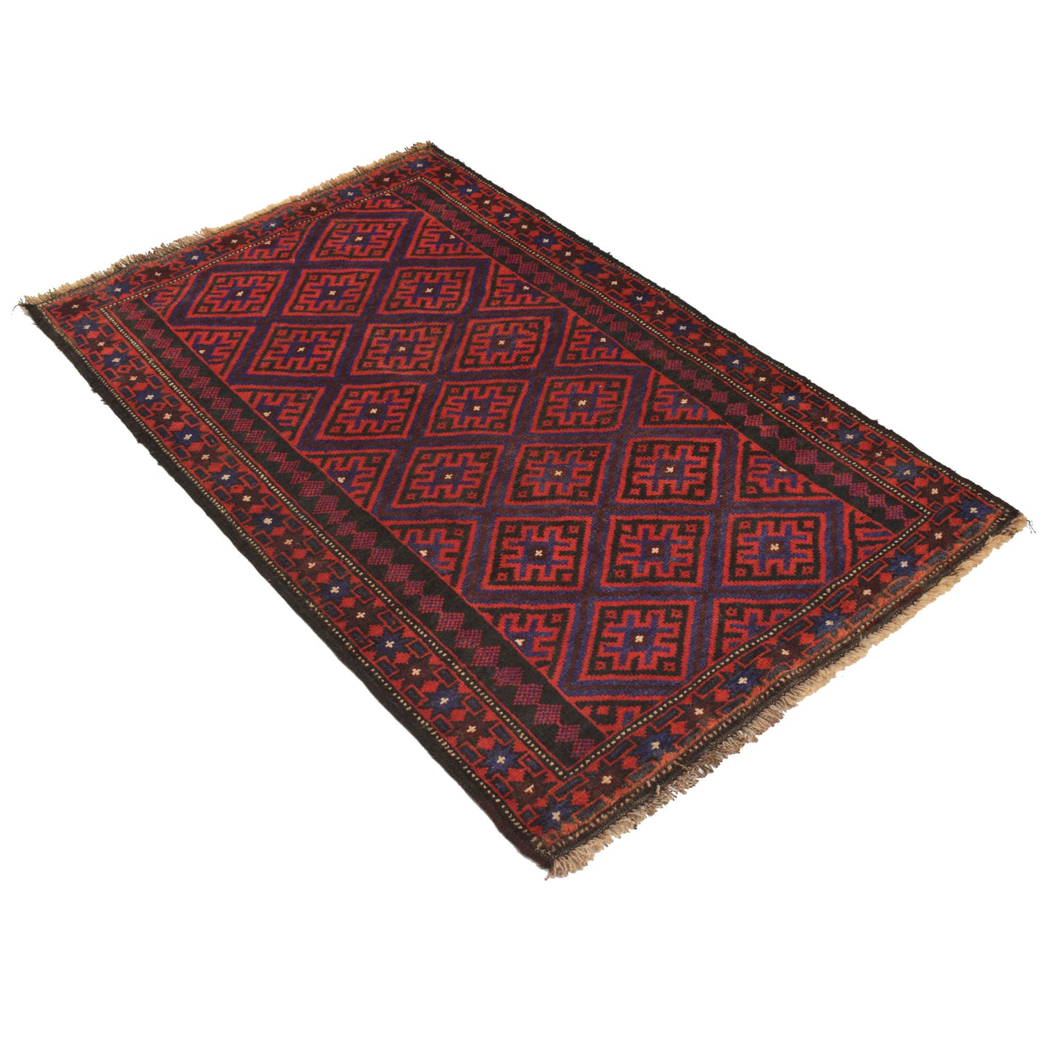 Baluchi Rug Handmade Multi Floral 3x5 ft