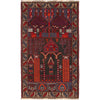 Baluchi Rug Handmade Multi Prayer Design 3x5 ft
