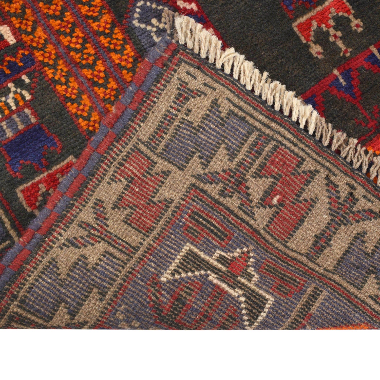 Baluchi Rug Handmade Multi Prayer Design 3x5 ft