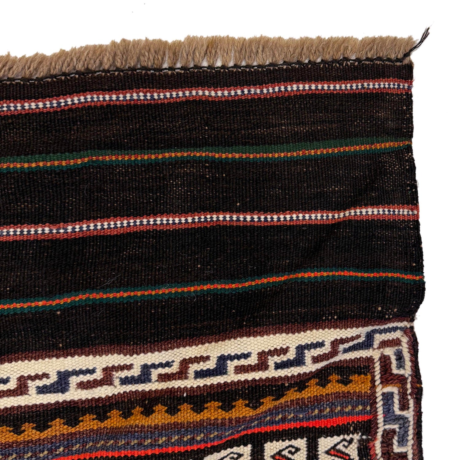 Laghari Kilim Area Rug Handmade Multi Geometric 4x7 ft