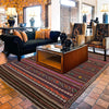 Laghari Kilim Area Rug Handmade Multi Geometric 4x7 ft