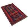 Baluchi Rug Handmade Multi Prayer Design 3x5 ft