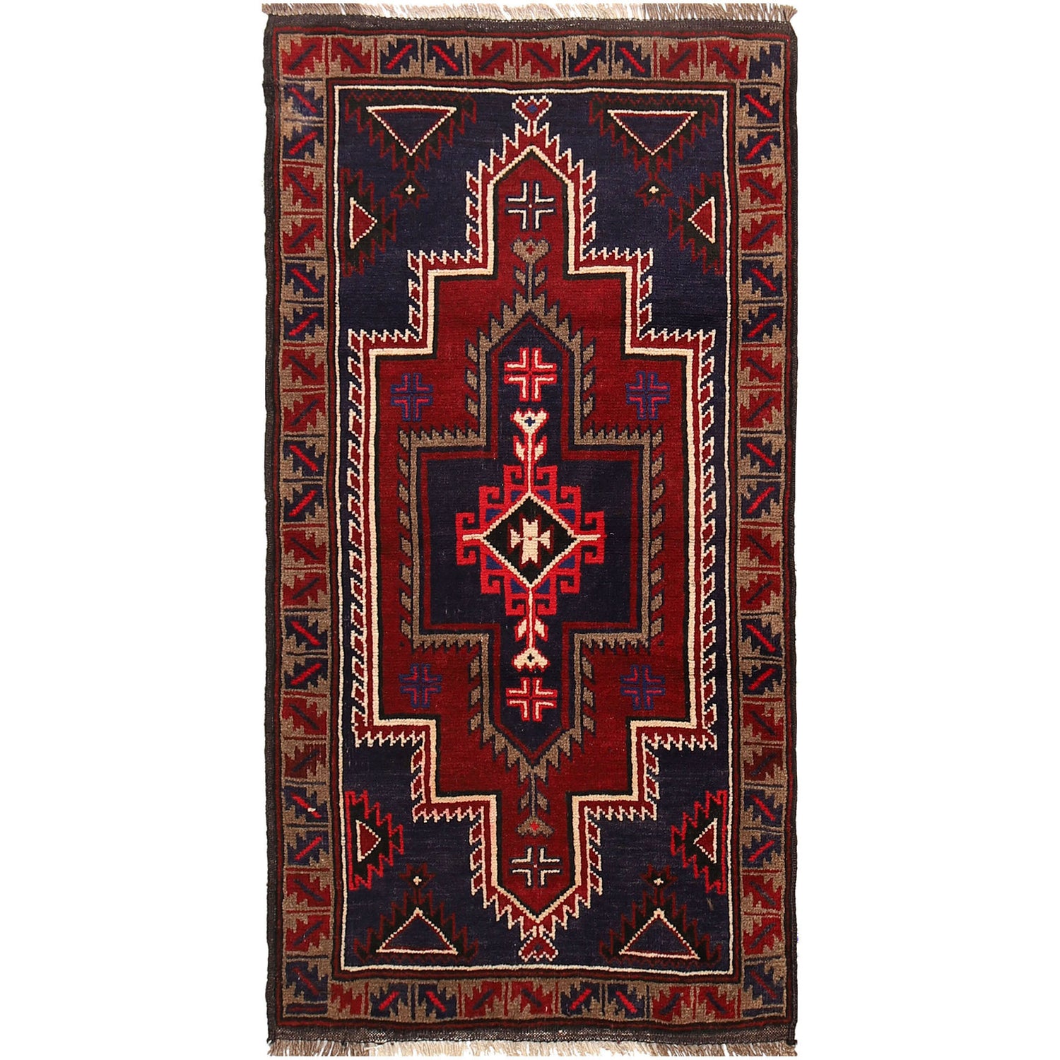 Baluchi Rug Handmade Multi Floral 3x5 ft