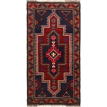 Baluchi Rug Handmade Multi Floral 3x5 ft