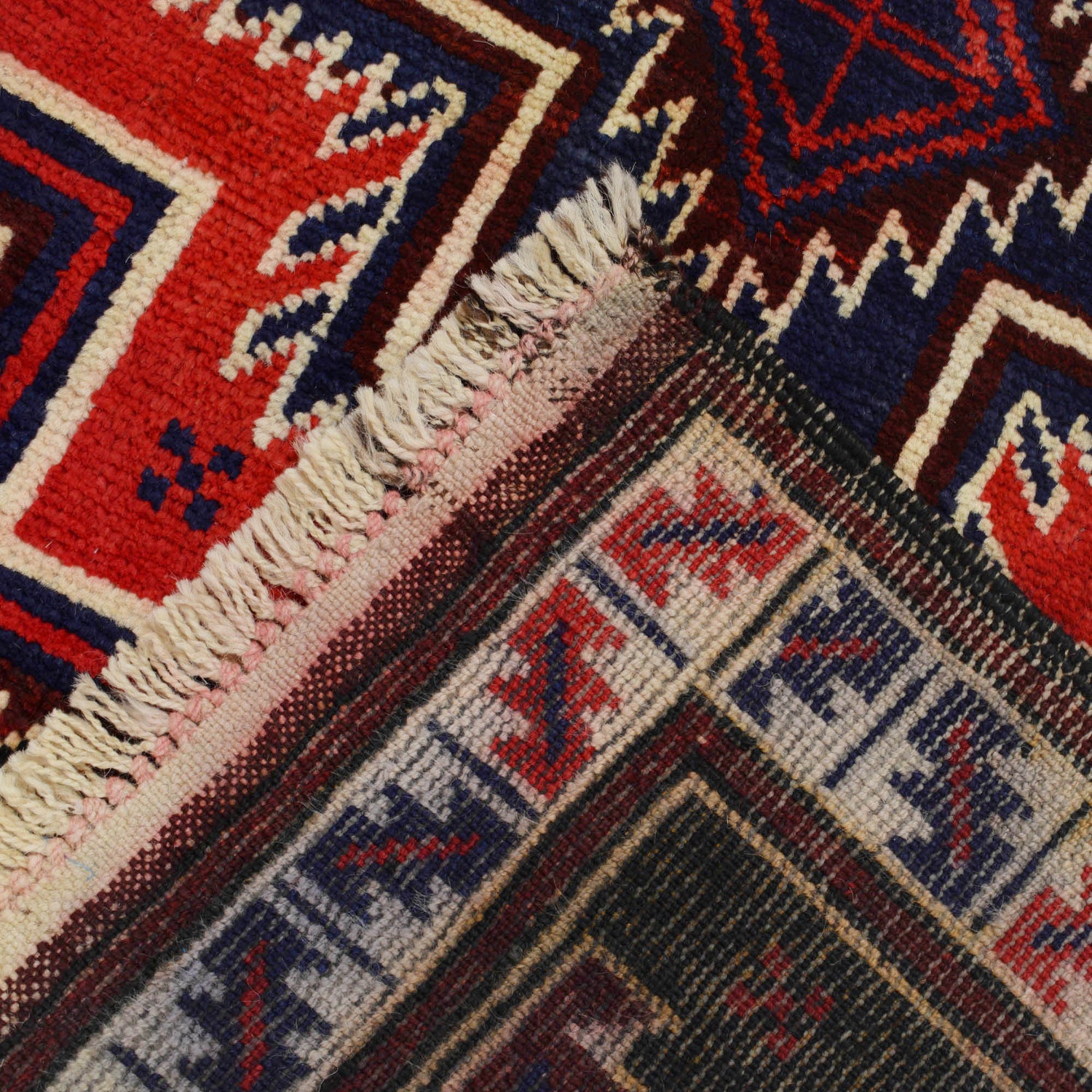 Baluchi Rug Handmade Black Floral 2x4 ft