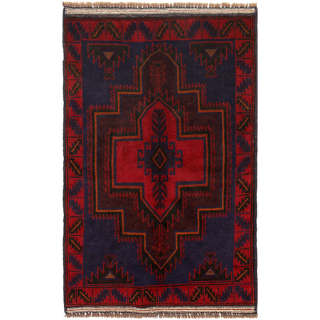 Baluchi Rug Handmade Multi Floral 3x5 ft