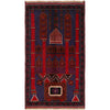 Baluchi Rug Handmade Multi Prayer Design 3x5 ft